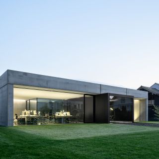 Neubau eines Architekturbüros mit Sichtbetonfassade, Stutensee