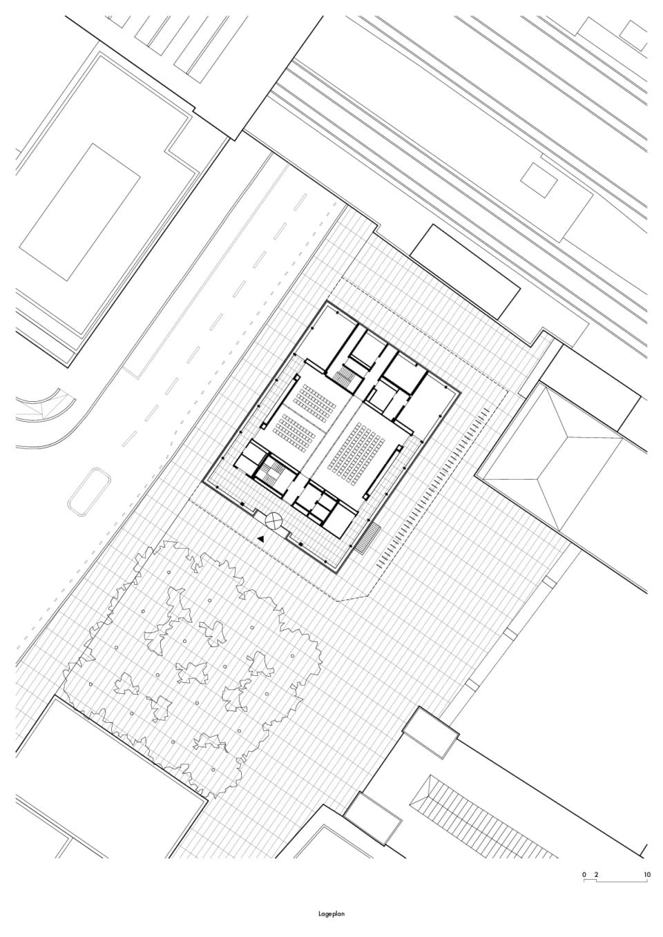 Lageplan mit Darstellung Erdgeschoss
