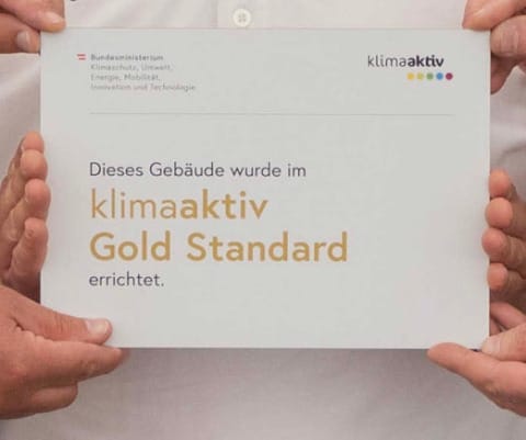 Klimaaktiv Gold Errichtung