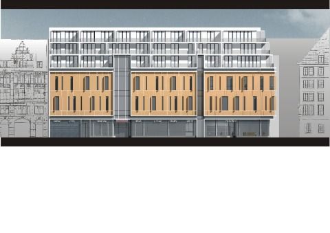 Ansicht West Burgstraße Geschäftshaus Petershof