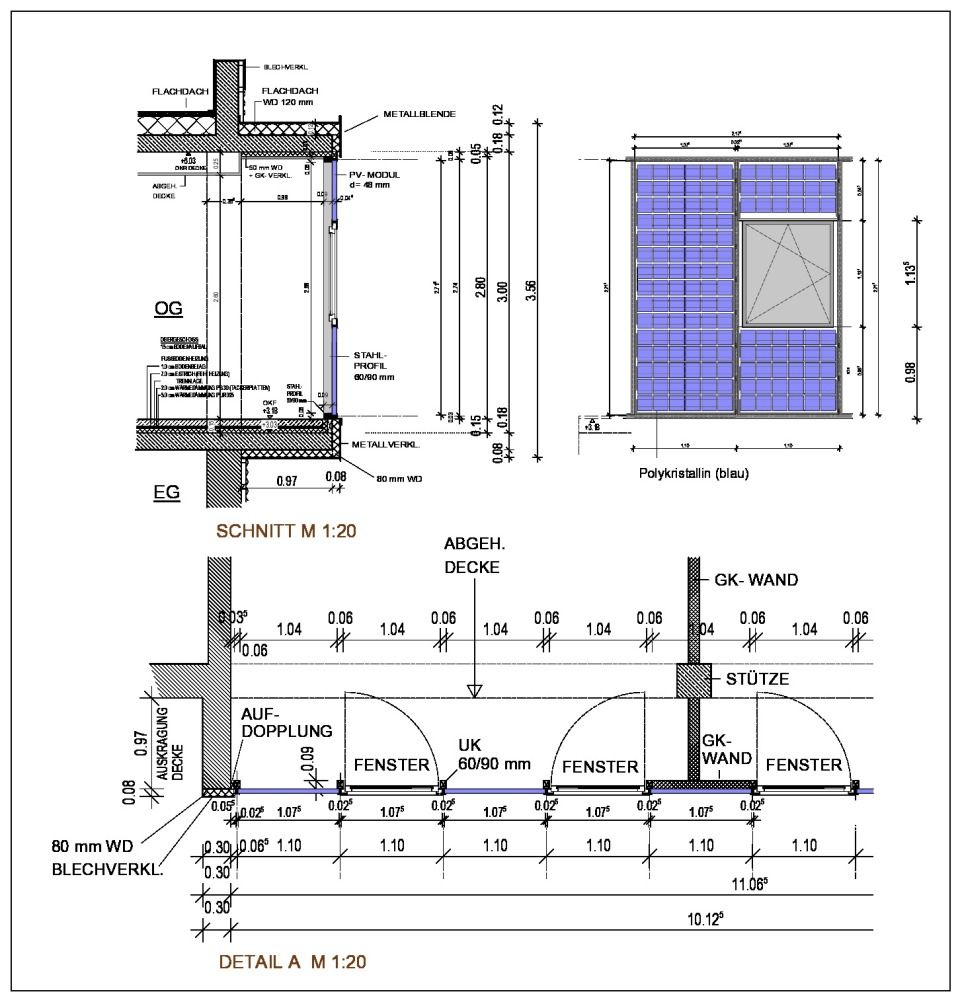Detail PV- Fassade