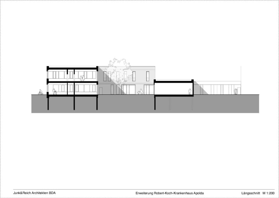 Erweiterungsbau - Längsschnitt