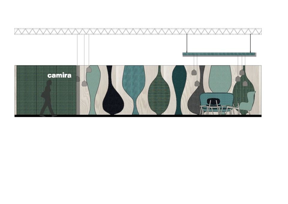Ansicht_Messestand Camira / Stockholm Furniture & Light Fair 2019_raumkontor