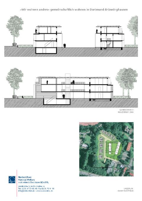 Querschnitte und Lageplan