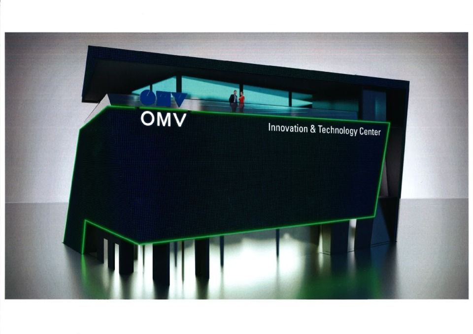 Visualisierung - Planung I Textile Fassade & Lichtwerbung OMV ITC