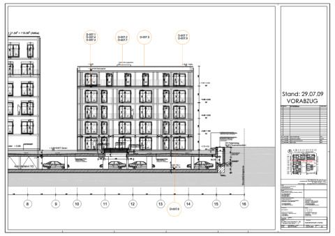 Schnitt A-A und Ansicht Süd Haus 1+2