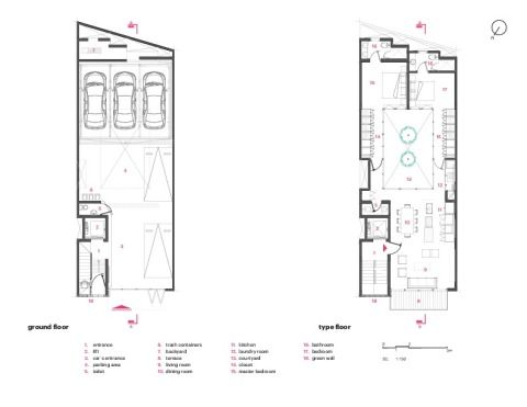 Grundriss EG und 1. - 4. OG