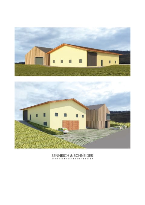 3D Ansicht Bestand mit Neubau