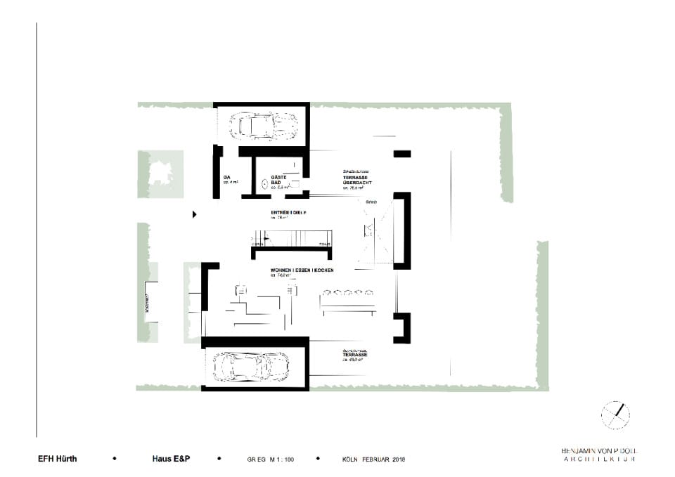 Villa EP I Grundriss Erdgeschoss I Vorplanung