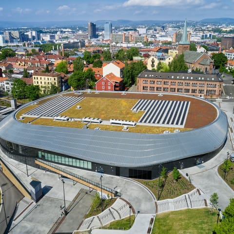 Stadion Nye Jordal Amfi Oslo, Norwegen