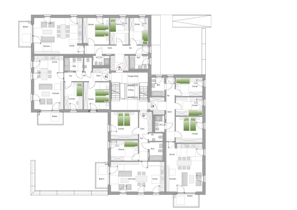 Grundriss Regelgeschoss