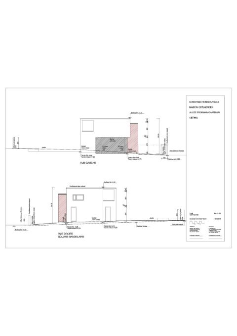 Ansicht Fassade rechts und links