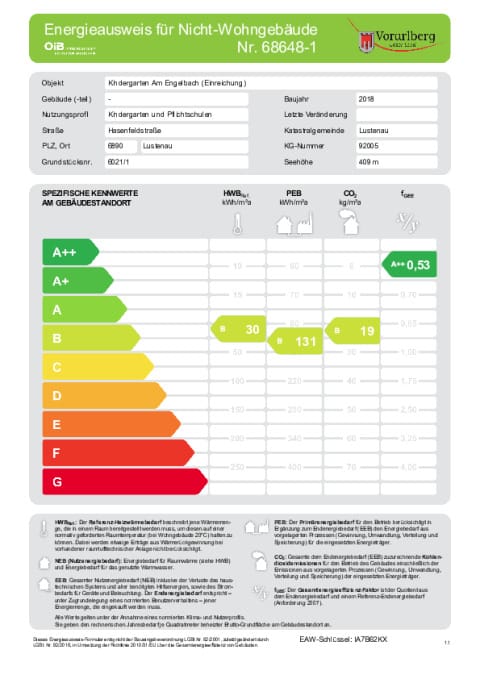 Energieausweis für Nicht-Wohngebäude