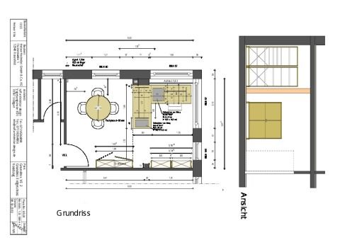 Grundriss Arbeitszimmer, Einrichtung