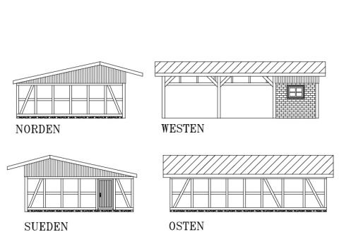 Doppelgarage mit Abstellraum