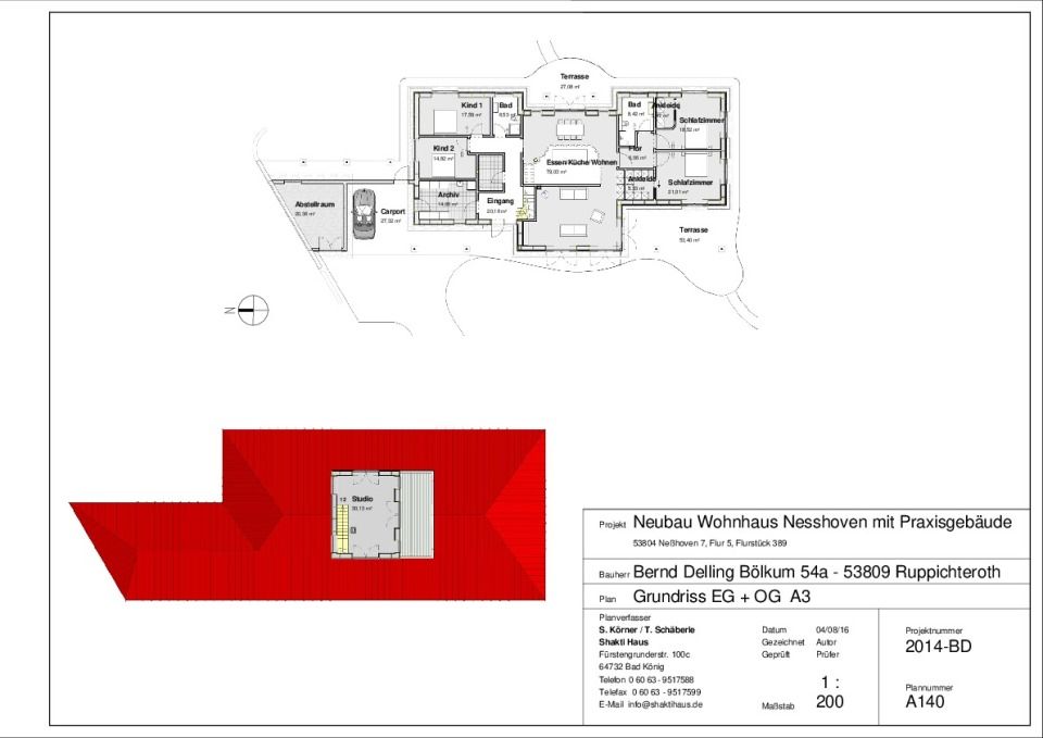 Grundriss EG + Studio