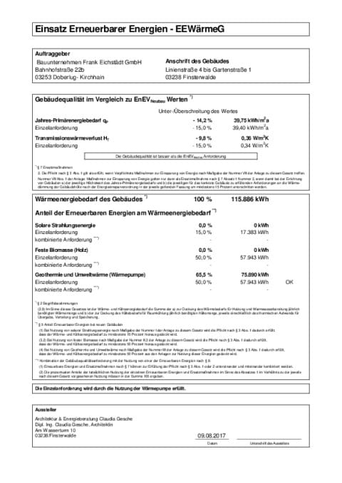 Energie: Erneuerbare Energien EEWaermeG