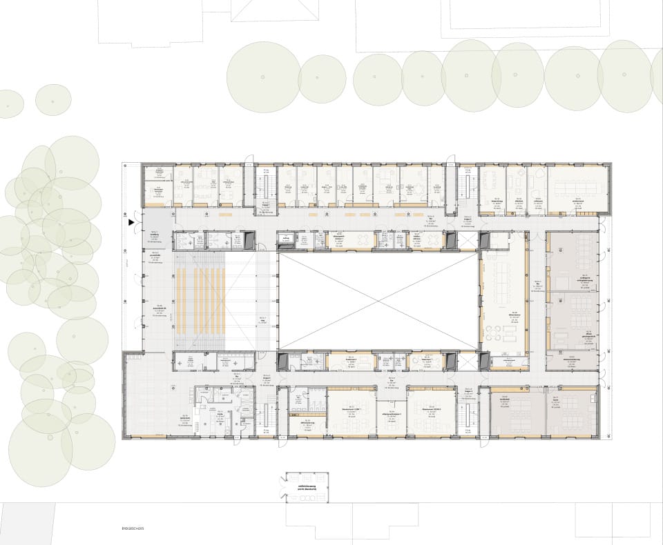 Grundriss Schule Erdgeschoss