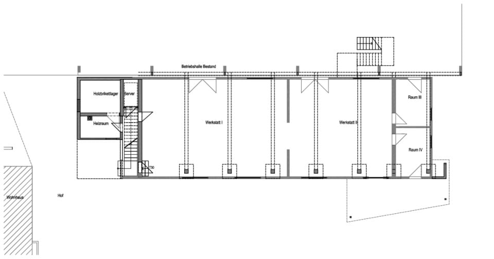 Grundriss Erdgeschoss / Werkstatt