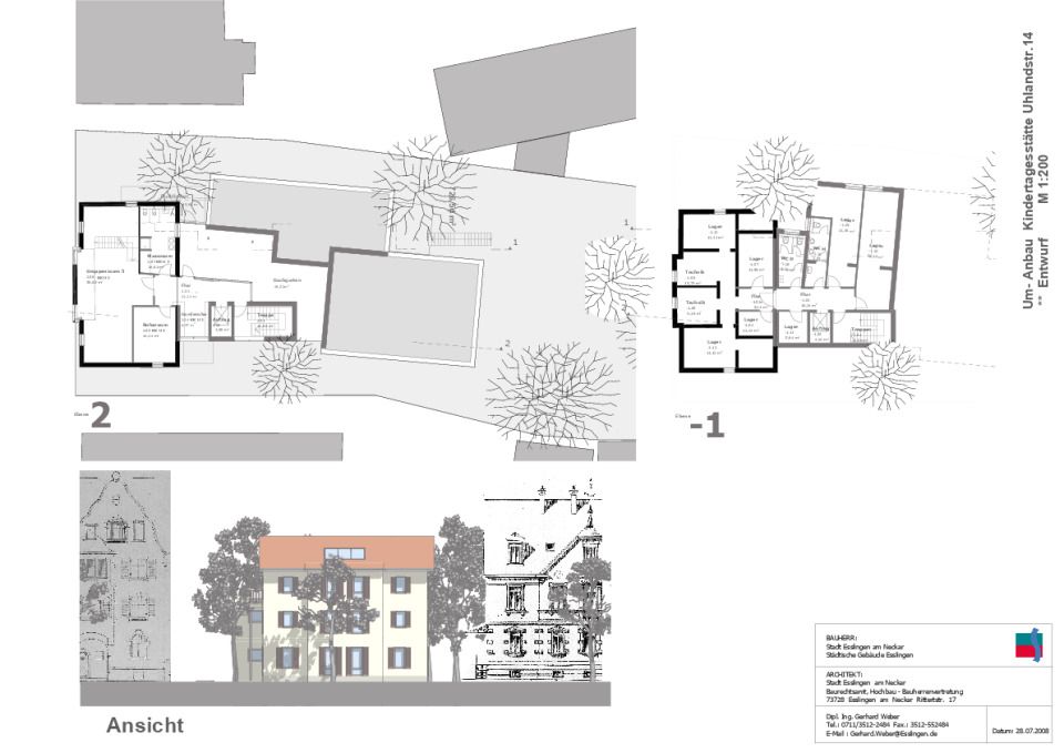 2.OG + UG Ansicht Straße
