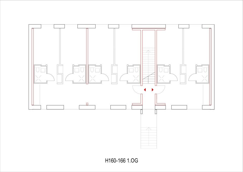Grundriss Haus 160-166 1.OG