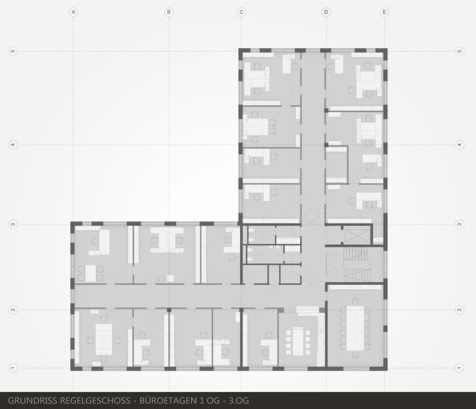 Grundriss Regelgeschosse 1.OG-3.OG
