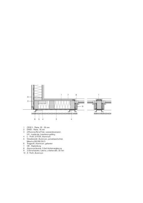 Fassadenschnitt horizontal