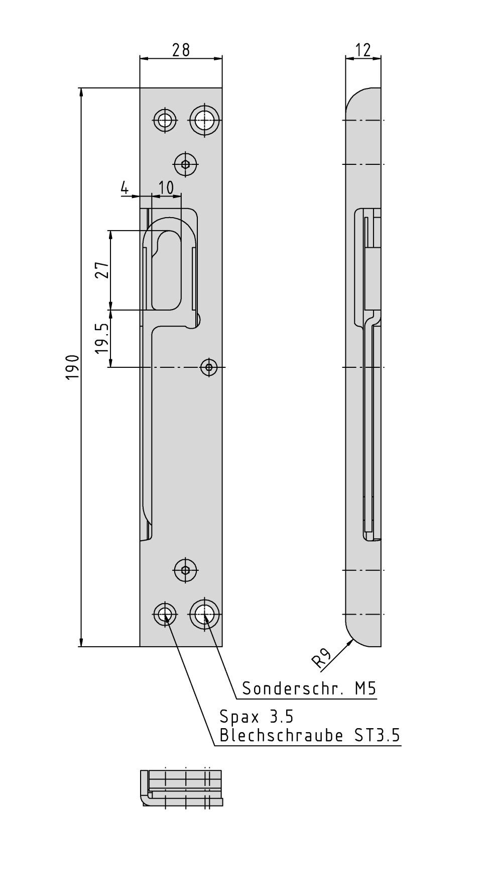 STABILO ® Schließblechsystem SBL Decora 28x12 TSH/T2 KFV