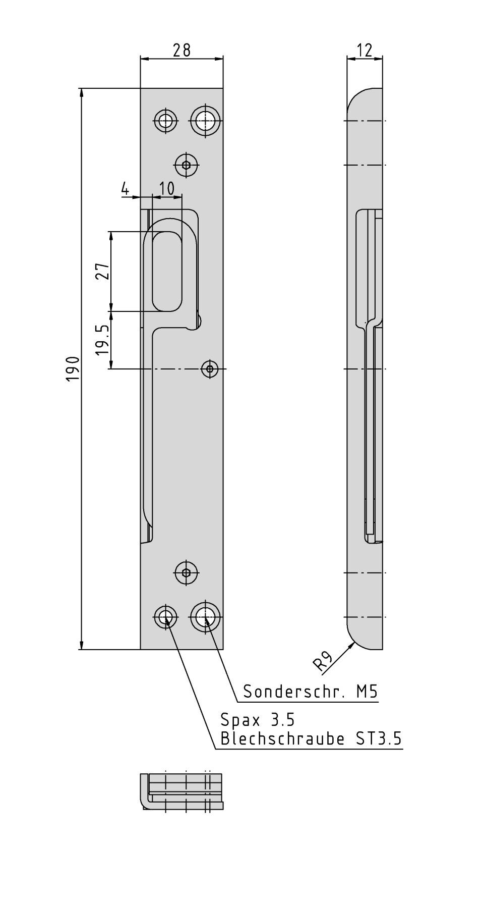 STABILO ® Schließblechsystem SBL Decora 28x12 Sperrbügel