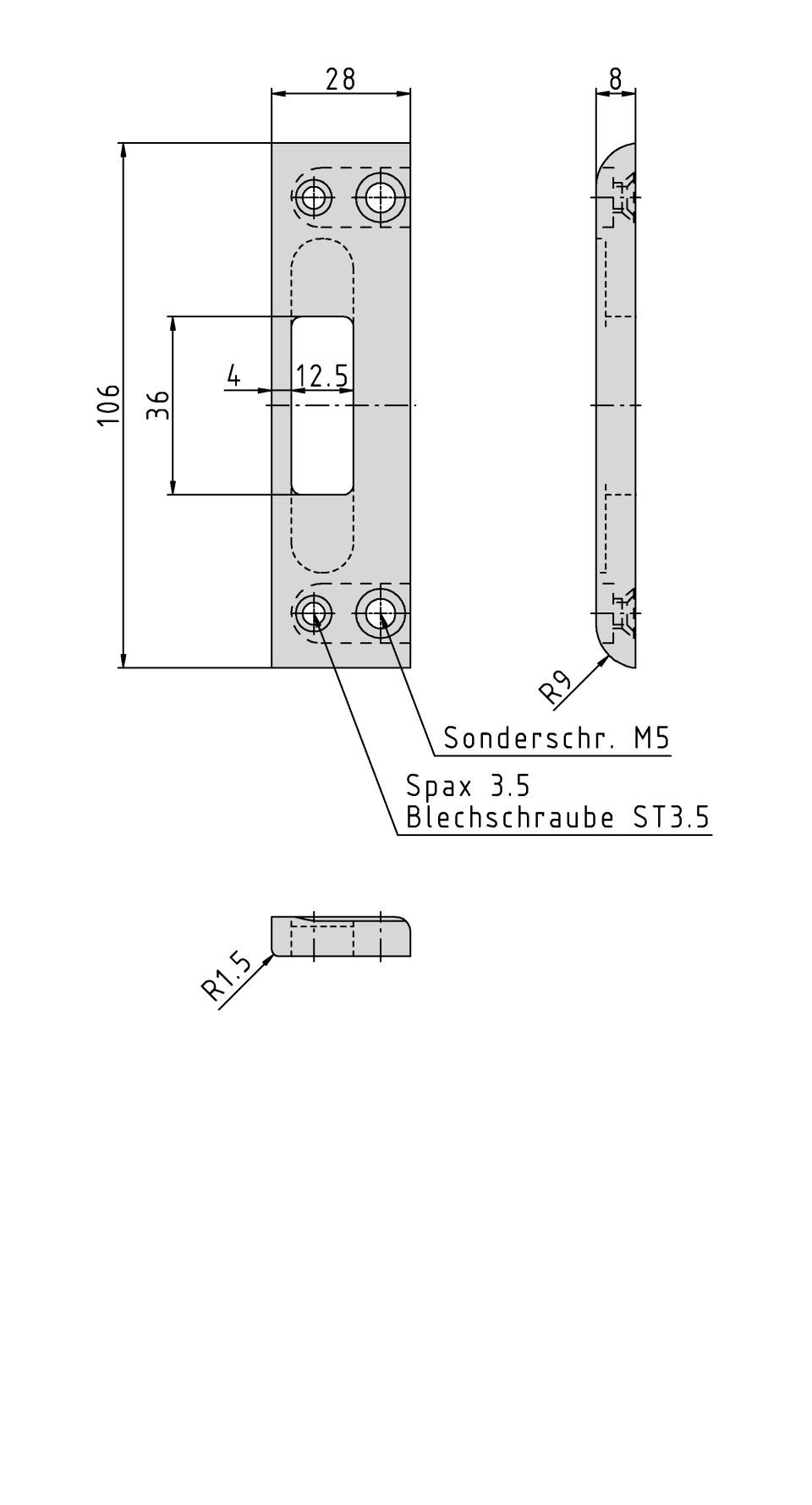 STABILO ® Schließblechsystem SBL Decora 28 1-Loch GU SH2