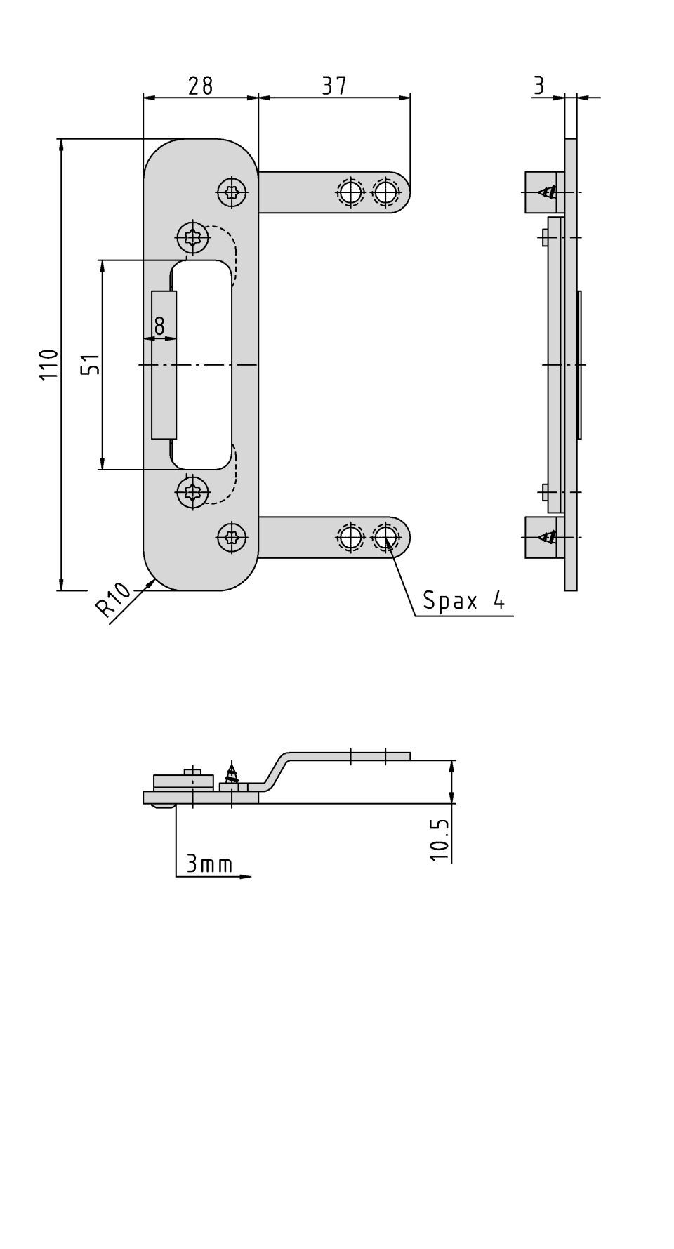 STABILO ® Schließblechsystem SBL Nr.106 justierbar V3 magnetic