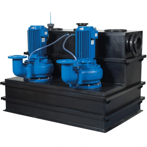 Die Hochleistungshebeanlage Sanicubic 2 SC ist mit zwei Einkanalradpumpen ausgestattet und erreicht eine Förderleistung von bis zu 165 m³/h. © SFA Deutschland GmbH