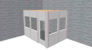 2-seitige Kabine