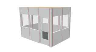 4-seitige Kabine