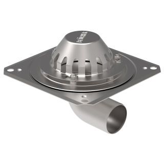 BLÜCHER Dachablauf FREISPIEGEL mit Klemmflansch D110mm, waagerecht