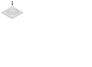 BLÜCHER Abdeckung SQUARE SUN F NIEDRIGER verschraubte Abdeckung, 132x132MM