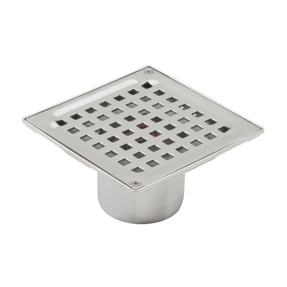 BLÜCHER DuschAblauf SQUARE, NIEDRIG D50mm, senkrecht Edelstahl AISI304