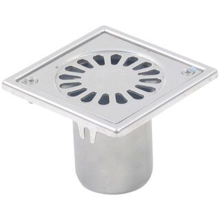 BLÜCHER COMPACT Ablauf 100X100 verschraubte Abdeckung D40mm, senkrecht