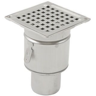 BLÜCHER DuschAblauf SQUARE D50mm, senkrecht Edelstahl AISI316L