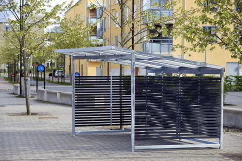 Fahrrad-Unterstand Stella mit geradem Dach