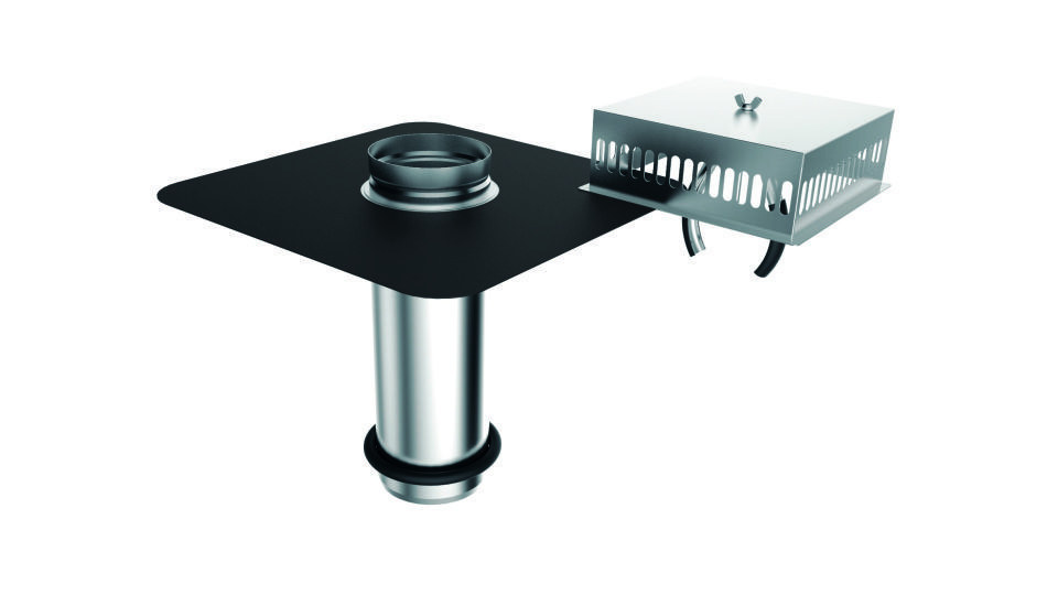 CARLISLE® Notüberlauf, vertikal, mit Hertalan-Manschette