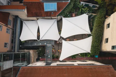 Rollsegelanlage - Restaurant Wessenberg Konstanz- Innenhof