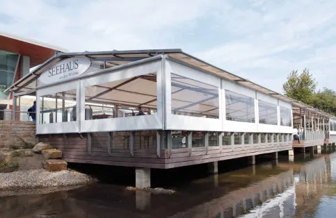 Sturm- und wetterfestes textiles Bauwerk