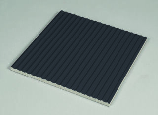 25x25x1,25 Rillenplatte neutral 1 C tiefschwarz