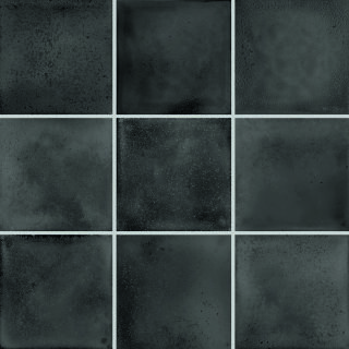 10x10x0,65 Karl black glänzend Mosaikbogen 30x30