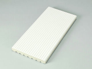 12,5x25x1,5 Rillenplatte neutral 10 C aktivweiß