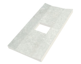 50x25x1,4 Ascona Flachr. m. Abl. pearl R11/B Flachrinne mit Ablauf