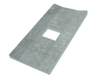 50x25x1,4 Ascona Flachr. m. Abl. mud R11/B Flachrinne mit Ablauf