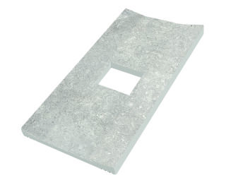 50x25x1,4 Ascona Flachr. m. Abl. stone R11/B Flachrinne mit Ablauf