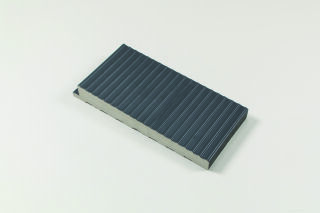 12,5cm Rillenst. schräg neutral 1 C tiefschwarz